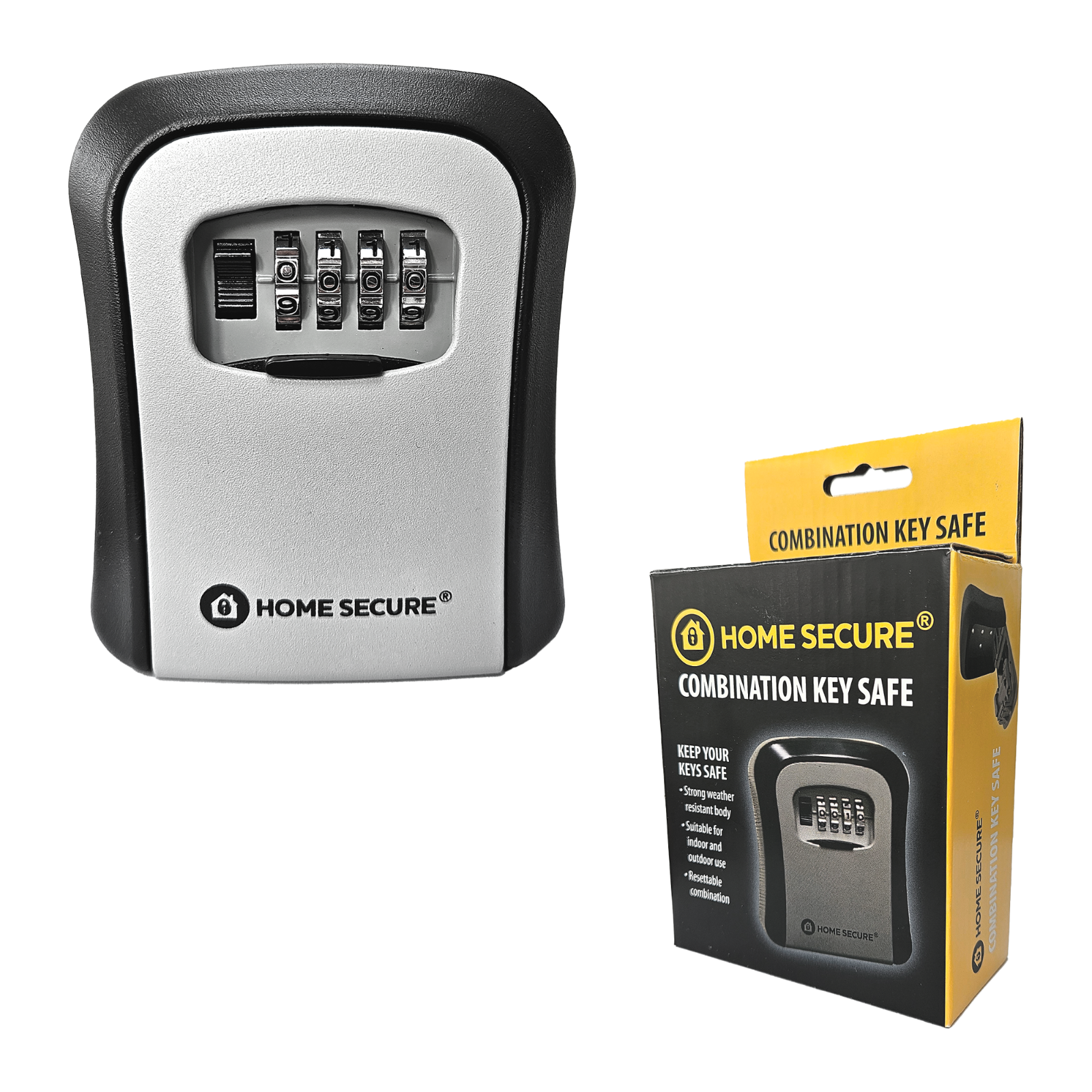 Key Safe Outdoor Wall Mounted – Weatherproof Combination Key Lock Box for Spare