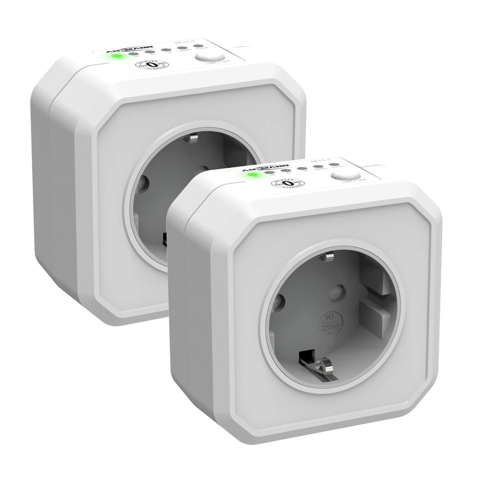 ANSMANN Timer Steckdose Schaltbar Energiespar-Steckdose Countdown Timer- 2 Stk