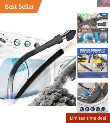 Essential Dryer Vent Cleaning Kit: 2 Tools for Optimal Performance, Black