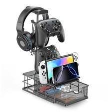 Headphone Stand with Drawer - Headset  Controller Holder for Desk - Aluminum