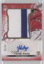 2022 Topps Inception Red 41/50 Yohel Pozo #IAJP-YPO Jumbo Patch Auto 0zk3