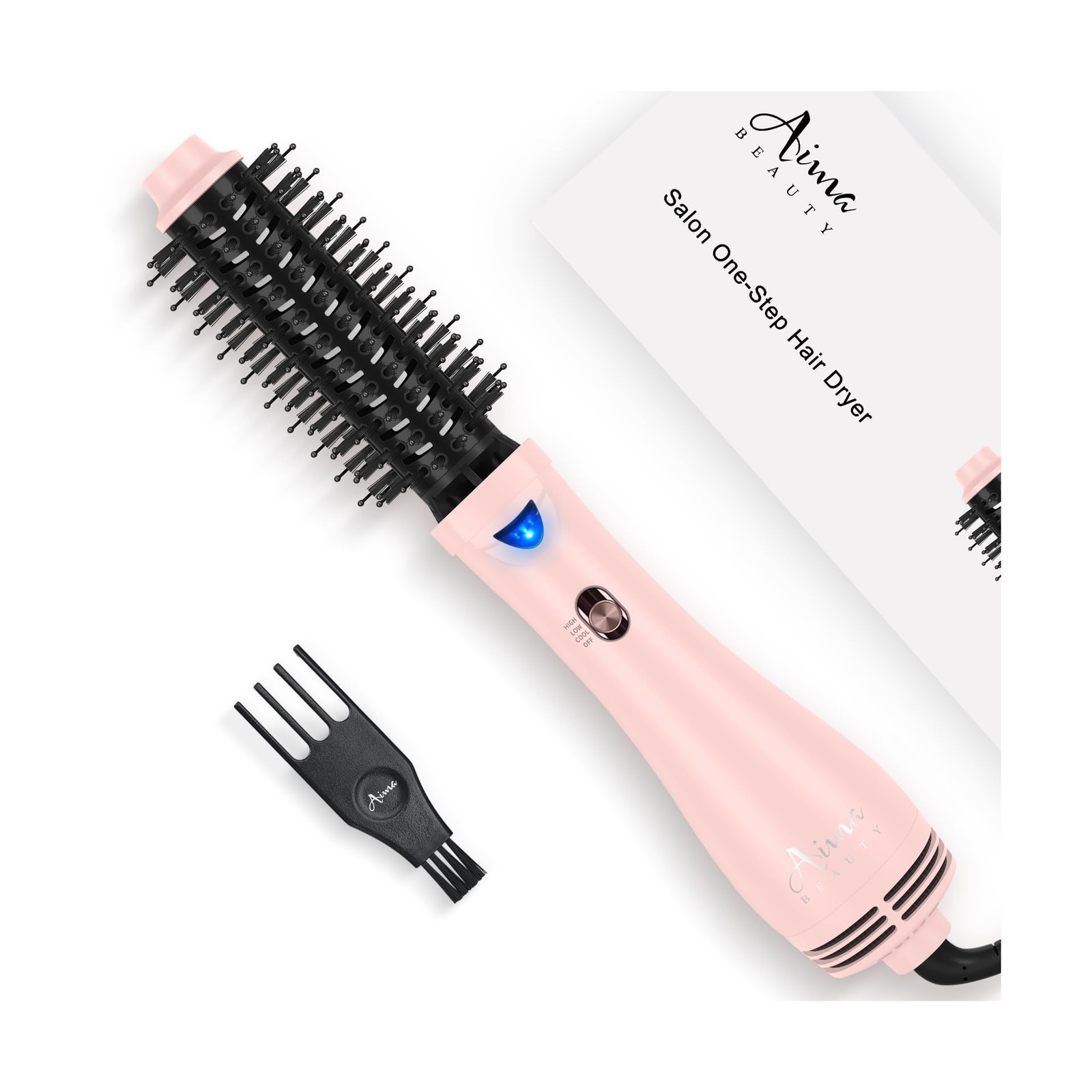 Hair Dryer Brush Blow Dryer Brush in one, Aima Beauty 1.25'' Round Brush Blow...