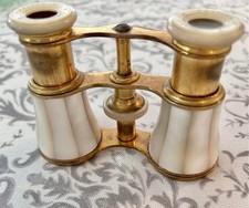 Antique Lemaire Opera Glasses, Mother Of Pearl and Brass
