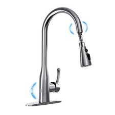 Touchless Kitchen Faucet with Pull Down Sprayer for Farmhouse, RV, Laundry  Bar