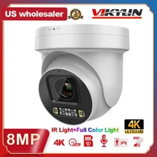 Vikylin 4k 8MP 5X Zoom PTZ IP Camera Dual Light Full Color+IR 2Way Audio CCTV US