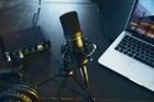 Mackie EM-91C Recording Studio Condenser Microphone Mic+Audio Technica Boom Arm