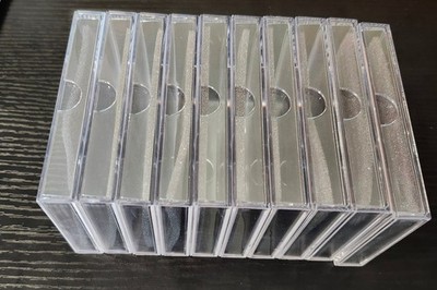 10x Clear Plastic Card Storage Box Case w/ lid from Topps Now 20-25 cards + Foam