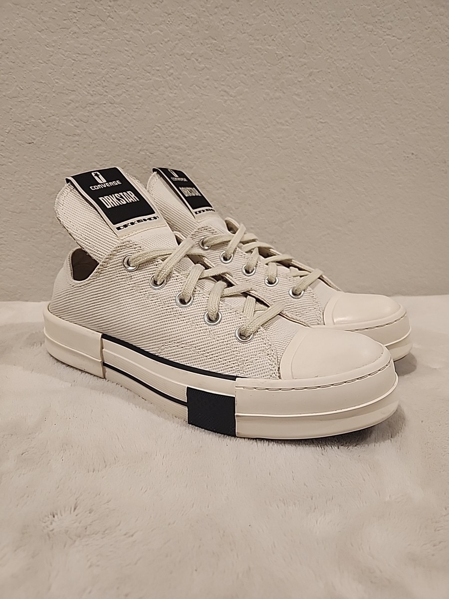 靴 RICK OWENS DRKSHDW x CONVERSE TURBODRK Converse x Rick Owens DRKSHDW TURBODRK Chuck 70 Low White Sneakers