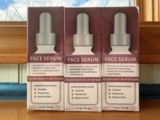 3-PACK Hyaluronic Acid Face Serum For Face, 1 Oz. Bottles NEW Sealed