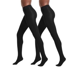 no nonsense Women's Super Opaque Control Top Tights 90 Denier Pantyhose Small