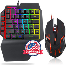 teclado de una mano gamer mecanico y mouse para ps4 pc celular xbox one computad