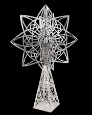 Frank Lloyd Wright Luxfer Silver Plated Christmas Tree Topper Gift