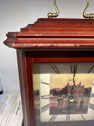 4PARTS Seth Thomas Wood Mantle Clock & Chime Westminster Golf Kroger NEED REPAIR - Picture 2 of 17