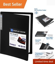 Archival Quality Art Portfolio with 30 Clear Sleeves - 9x12 Presentation Book