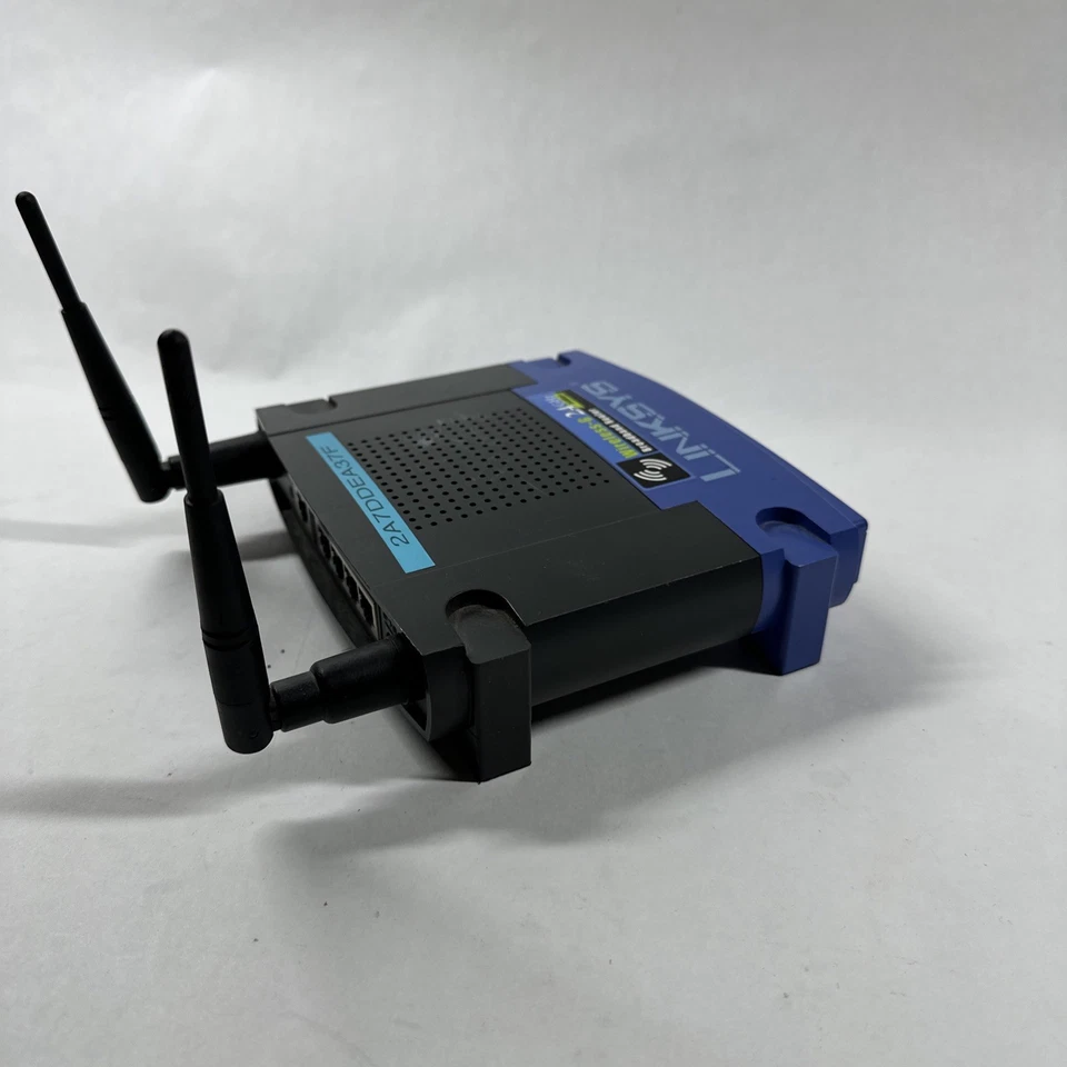 WRT54GSV11 Linksys 2.4GHz 4-Port RJ-45 54Mbps IEEE 802b/g Wireless No Cord - Image 4 of 4