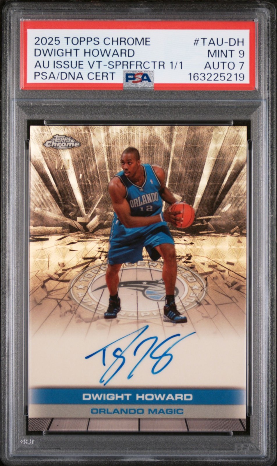 Dwight Howard Auto 1/1 2025 Topps Chrome Superfractor PSA 9 ON Card Auto POP 1