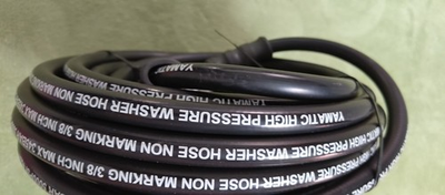 #ad YAMATIC 5000PSI 3 8quot; Pressure Q424 Hose Hot Water Rubber Power Washer Hose 25FT $48.00