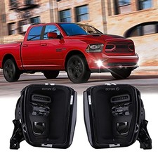New Version LED Fog Lights Compatible with Dodge Black fog lights for ram 1500
