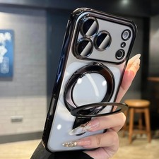 Magnetic Case Clear Shockproof Cover For iPhone 17 16 15 14 13 12 Pro Max Plus