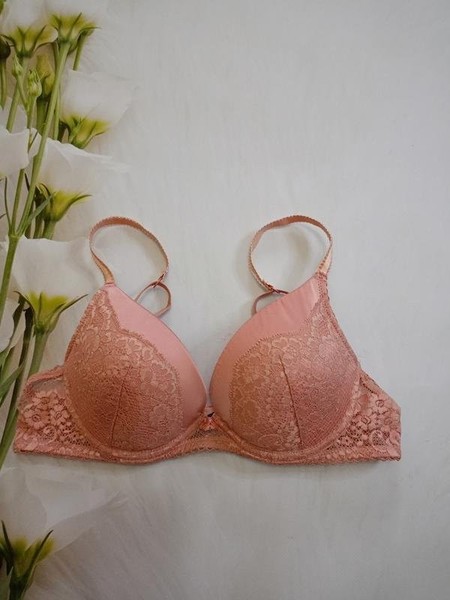 Women Etam Bra Peach Elastane 80B