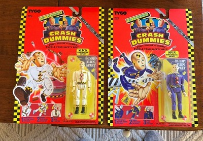 1991 SEALED Crash Test Dummies MOC Figure SPIN + Slick EMPLOYEES On IMPACT Tyco
