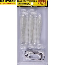 Umbrella Rig Accessory Kit Fishing Lures 5 Rage Swimmer Jigheads 5 Arm New