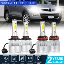 For Mazda CX-9 2007-2012 Combo 4x LED Headlight High/Low Beam Bulb Kit 9005 H11