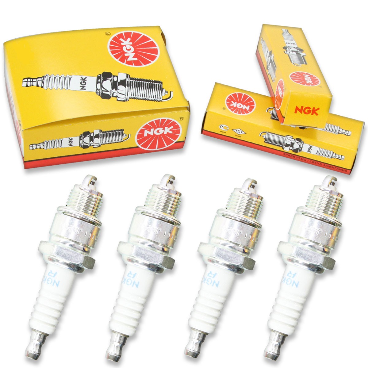 4 pcs NGK Standard Spark Plugs for 1960-1963 Porsche 356B 1.6L H4 - Engine fi