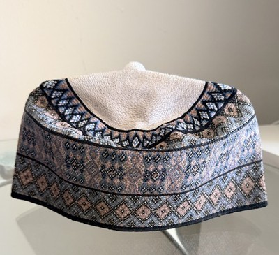 Authentic Handmade Traditional Hausa/Fulani Embroidered Hat | Size 23 Inch