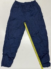 Vintage Givenchy Activewear Track Pants Men  s Large Lined Navy Blue Nylon