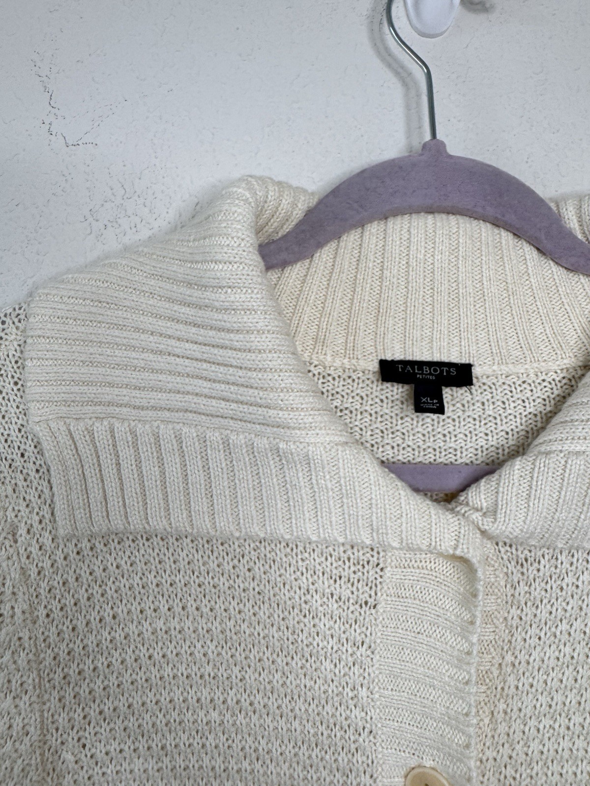 Talbots Petites Button Front Collared Cardigan Sw… - image 3