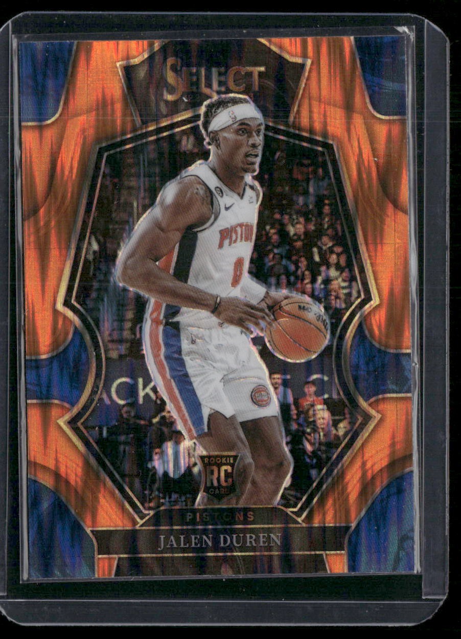 2022-23 Panini Select #176 Jalen Duren Orange Flash Prizm (RC)