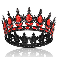 Red Crowns for Women Queen of Hearts Costume Tiaras for Women Tiaras and Crowns