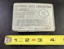 Vintage NRA National Rifle Gun Association Member Belt Buckle Vj07