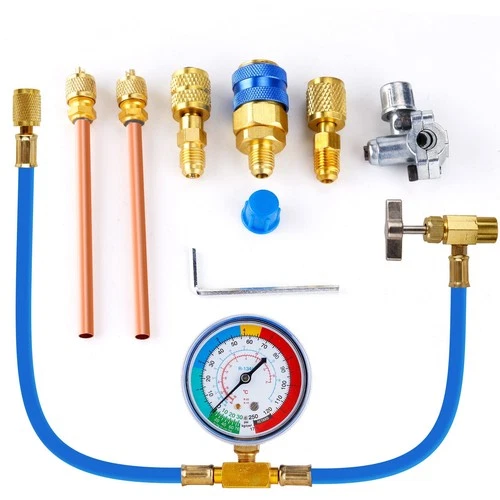 A/C Refrigerator Freon Recharge Kit with BVP31 Bullet Piercing Valve US Stock