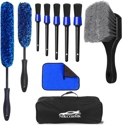 10Pcs Wheel Brush Kit for Cleaning Wheel and Tire, Wheel and Rim Brush, Car Deta