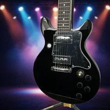 Black Electric Guitar Junior Solid Body P90 Pickup Mahogany Body & Neck Rosewood