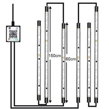 6x Auto LED Unterbodenbeleuchtung RGB Neon App Steuerbare Lichtleiste 
