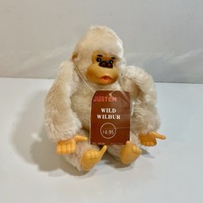 Rare Vintage Plush Thumbsucking GORILLA JUSTEN WILD WILBUR W/ Tags.