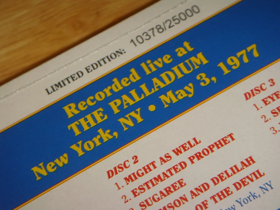 Grateful Dead DAVE'S PICKS 50 May 1977 Palladium NYC 5/3/77 3CD New #10378/25000 - Image 4 of 4