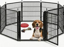 Dog Playpen for Small/Medium Dogs - 32 inch 8 Panels Heavy Duty Metal Puppy F...