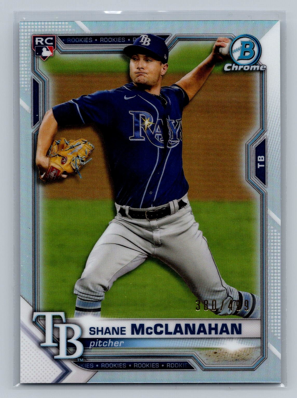 2021 Bowman Chrome Shane McClanahan Refractor #/499 Rookie #8