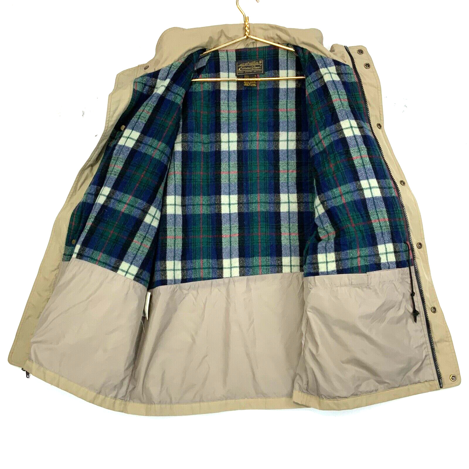 Vintage Eddie Bauer Blanket Lined Zip Up Rain Jacket … Gem