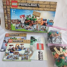 Lego Minecraft 21116 Crafting Box Complete w/ Box, Poster, Manuals & Figures