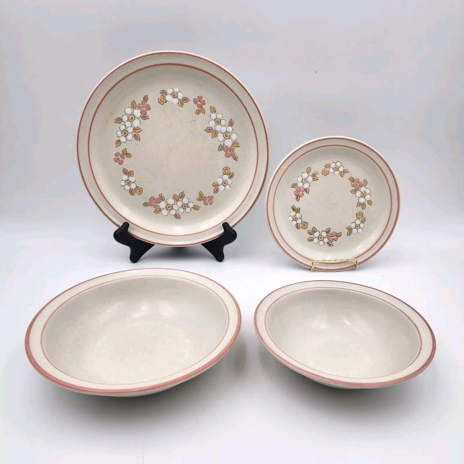 Hearthside Fleur de Bois Chantilly 5 Dinner Plates & 4 Salad Plates & 6 Bowls