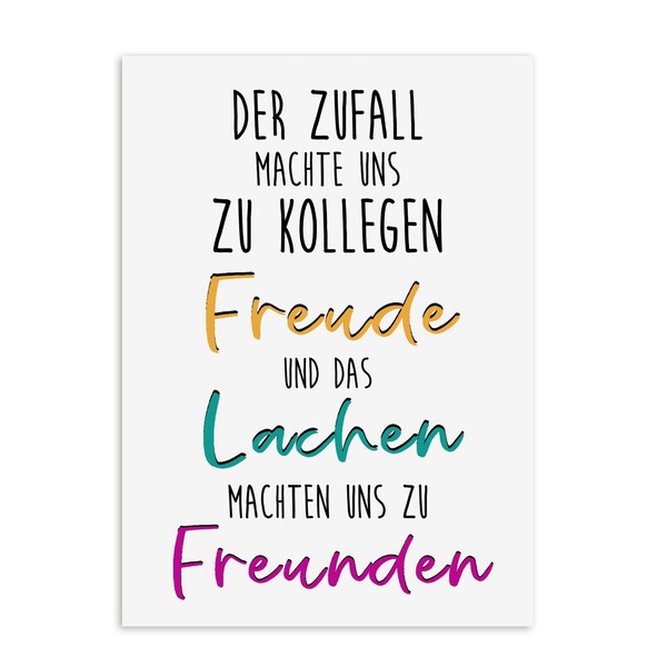 Postkarte Kollegen Freunde Kollegen Geschenk Postkarte SprüChe Ruhestand Karte-image