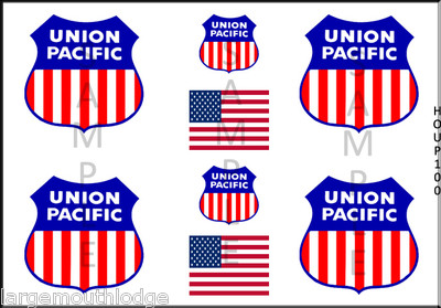 HO SCALE UNION PACIFIC CONTAINER MODEL BOX CAR TRUCK DECAL HOUP100