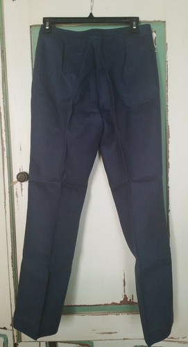 Lafayette 148 Linen Pants Sz 0 Navy Blue Drycleaned Menswear Style retail $298 - Picture 2 of 8