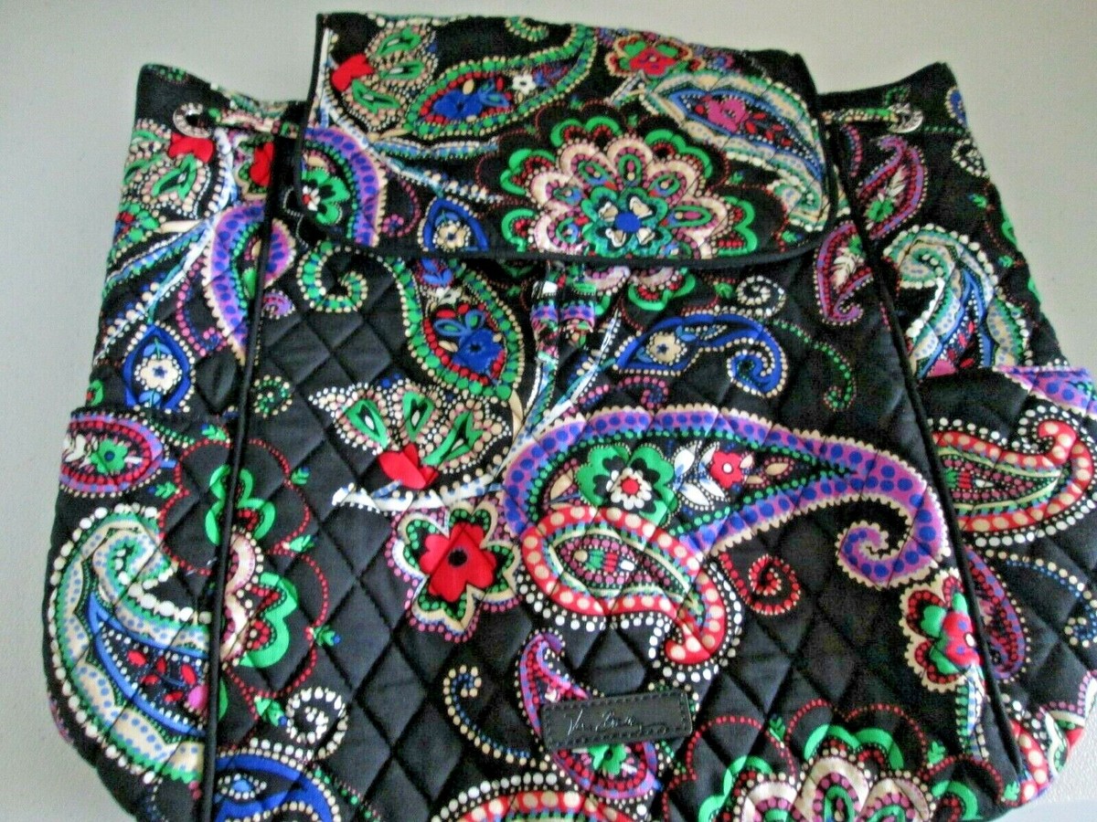 Vera Bradley Drawstring Backpack Retired Kiev Paisley Pattern Original Drawstring Backpack - Cotton | Vera Bradley main image 4
