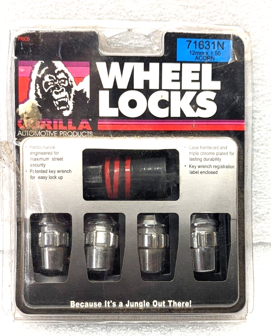 20pc.) Gorilla Lug Nuts Wheel Locks Combo, 12x1.5, Bulge Acorn, Black Chrome E - Foto 9